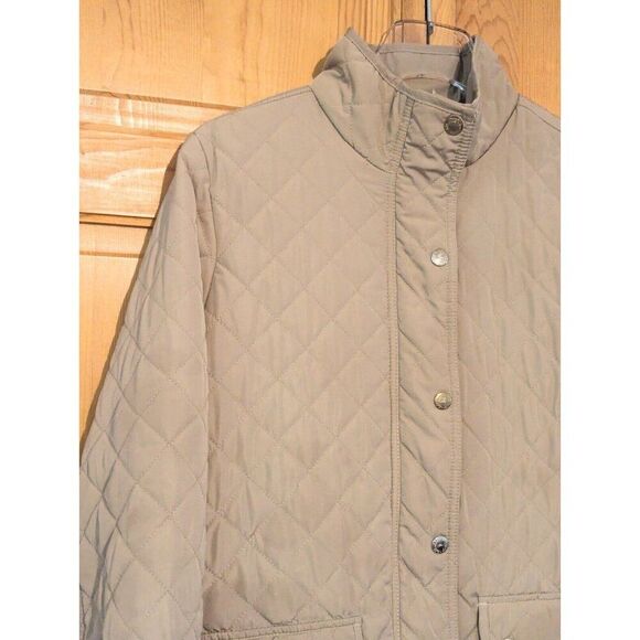 Telluride Snap Front Tan Diamond Quilted Jacket Women's Size Medium - Picture 4 of 14